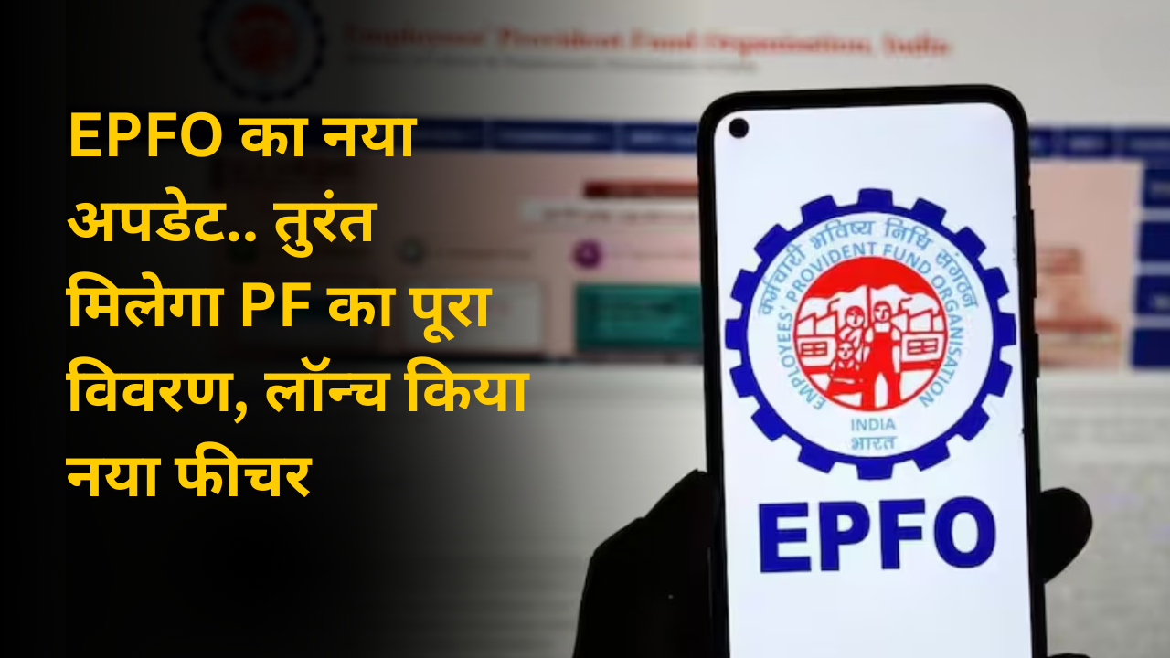 EPFO का नया अपडेट.. तुरंत मिलेगा PF का पूरा विवरण, लॉन्‍च किया नया फीचर