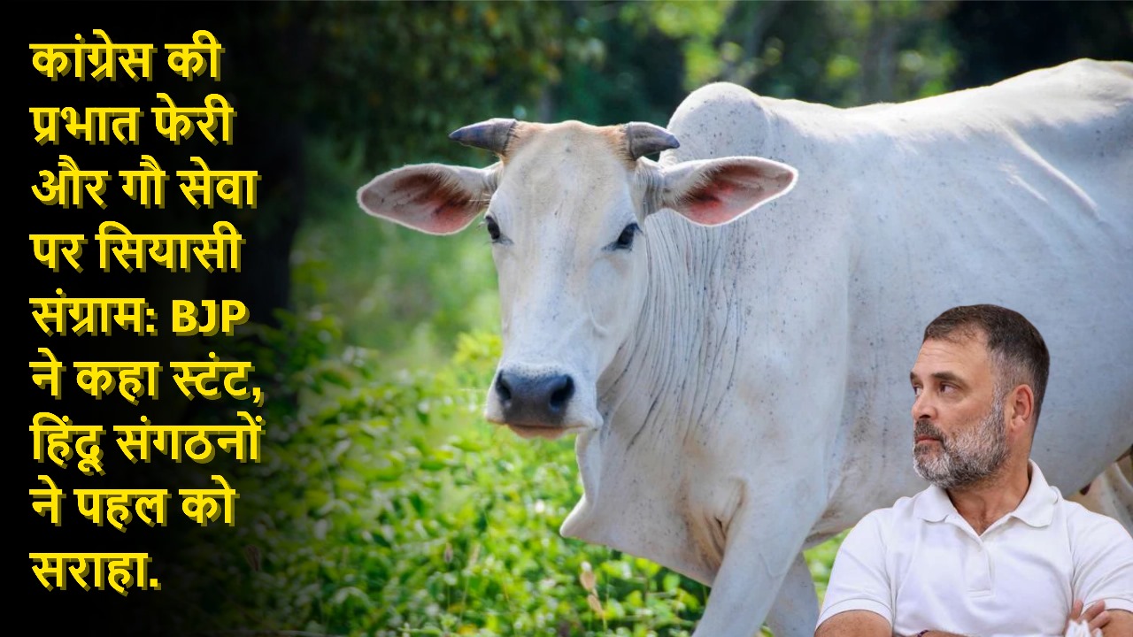 मध्य प्रदेश की सियासत में नया मोड़: कांग्रेस की प्रभात फेरी और गौ सेवा पर बीजेपी का हमला, हिंदू संगठनों का समर्थन