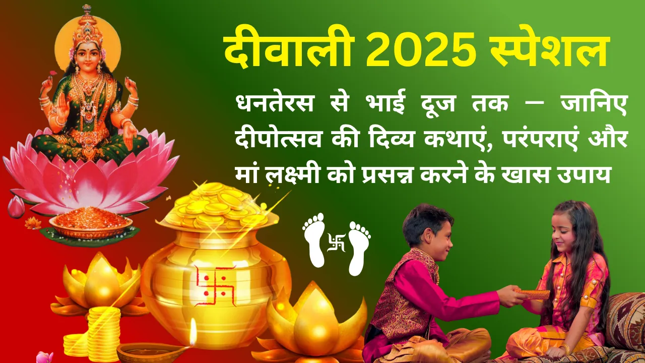 दीवाली 2025 स्पेशल: धनतेरस से भाई दूज तक — जानिए दीपोत्सव की दिव्य कथाएं, परंपराएं और मां लक्ष्मी को प्रसन्न करने के खास उपाय