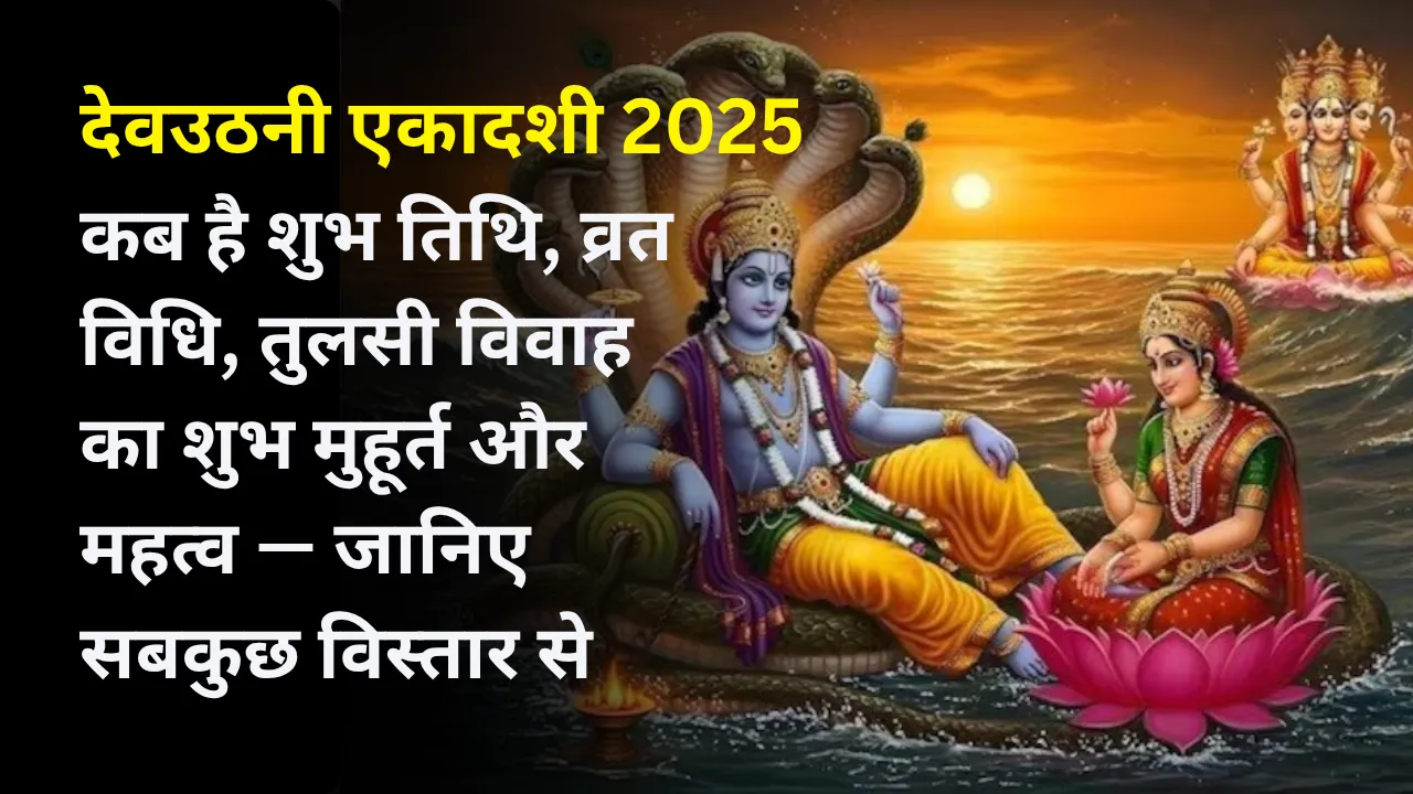 देवउठनी एकादशी 2025: कब है शुभ तिथि, व्रत विधि, तुलसी विवाह का शुभ मुहूर्त और महत्व — जानिए सबकुछ विस्तार से