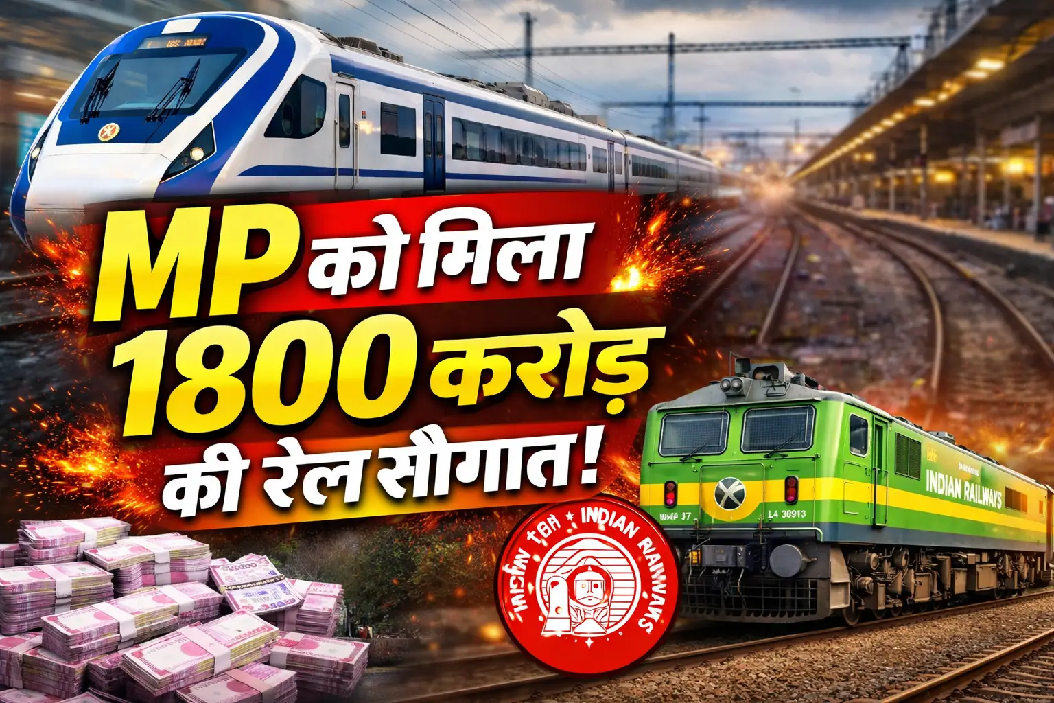 MP को मिला 1800 करोड़ की रेल सौगात