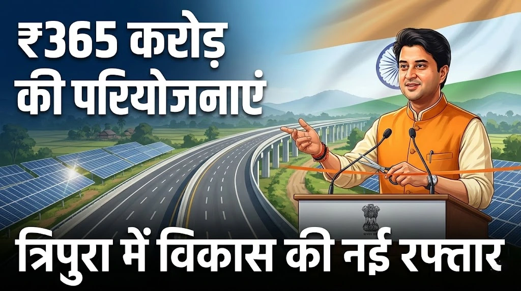 त्रिपुरा में विकास को नई गति: ₹365 करोड़ की 8 परियोजनाओं की सौगात