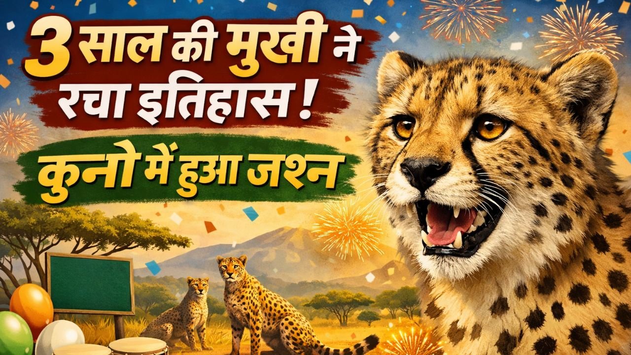 3 साल की मुखी ने रचा इतिहास, कुनो में हुआ जश्न 