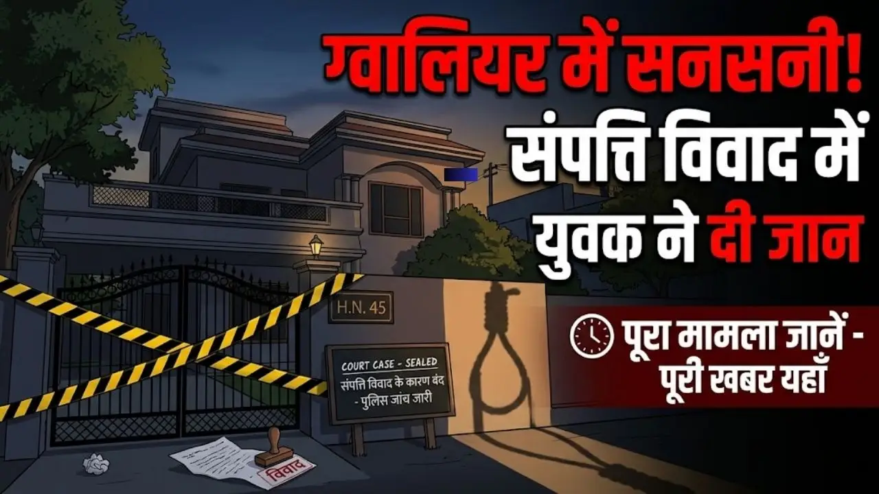 ग्वालियर में संपत्ति विवाद को लेकर युवक ने की खुदकुशी