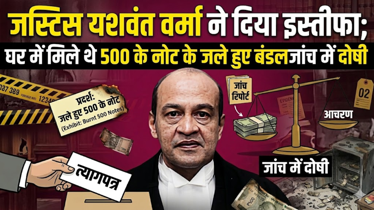 जस्टिस यशवंत वर्मा ने दिया इस्तीफा: , घर में मिले थे 500 के नोट के जले हुए बंडल जांच में दोषी