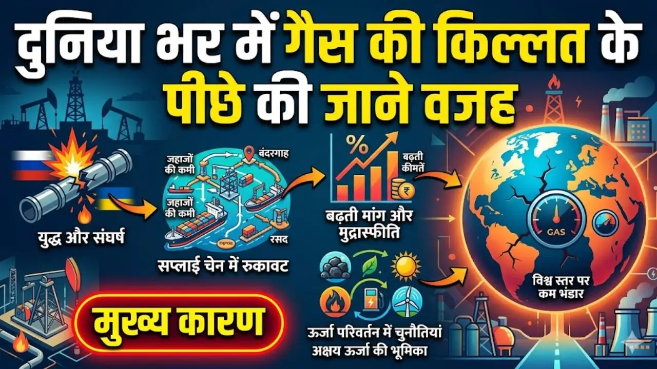 दुनिया भर में गैस की किल्लत के पीछे की जाने वजह