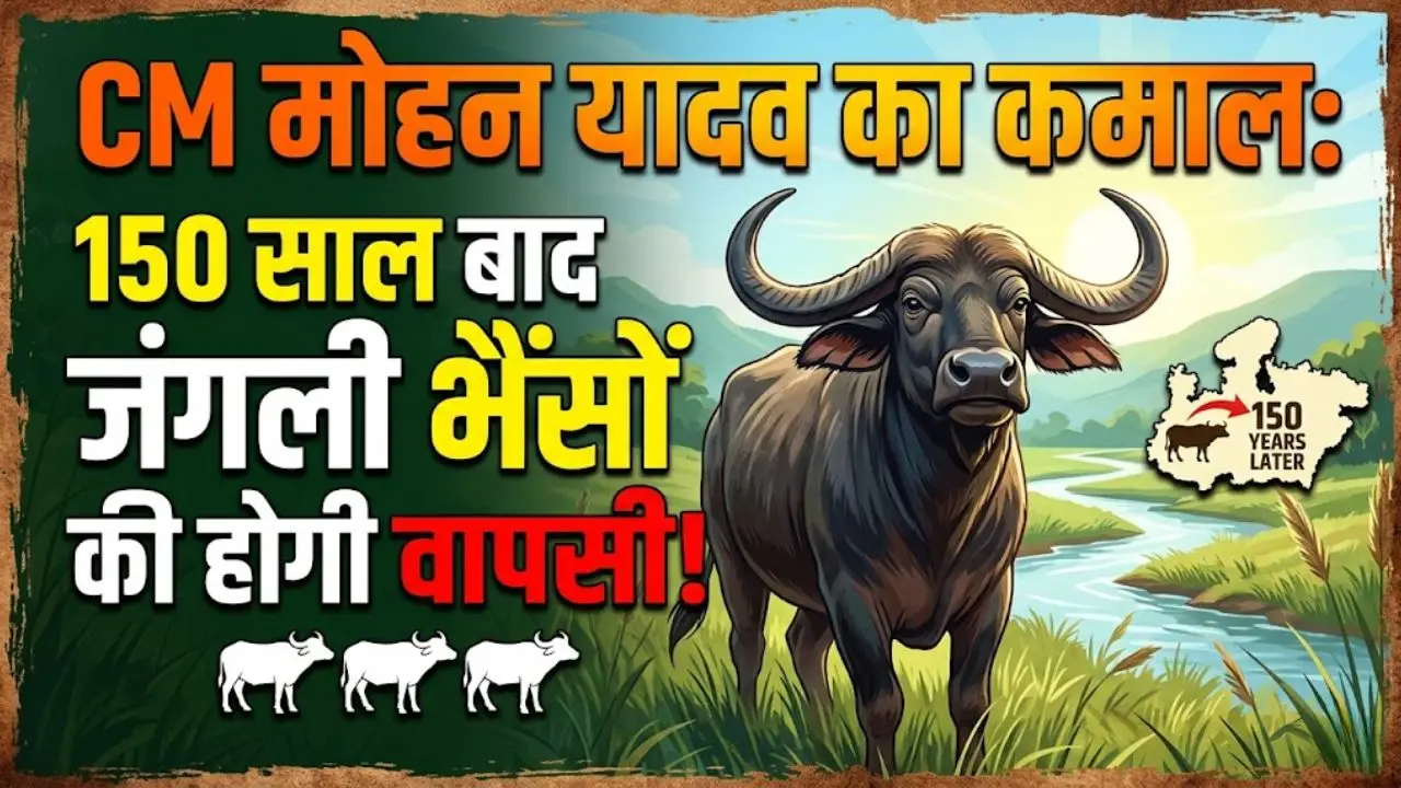 CM मोहन यादव का कमाल: 150 साल बाद जंगली भैंसों की होगी वापसी
