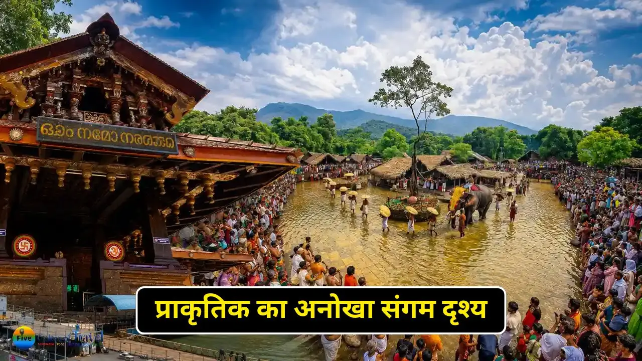 प्राकृतिक का अनोखा संगम दृश्य