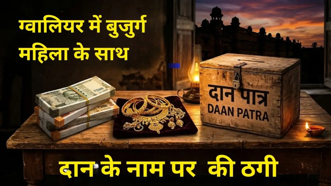 ग्वालियर में बुजुर्ग महिला के साथ दान के नाम पर की ठगी