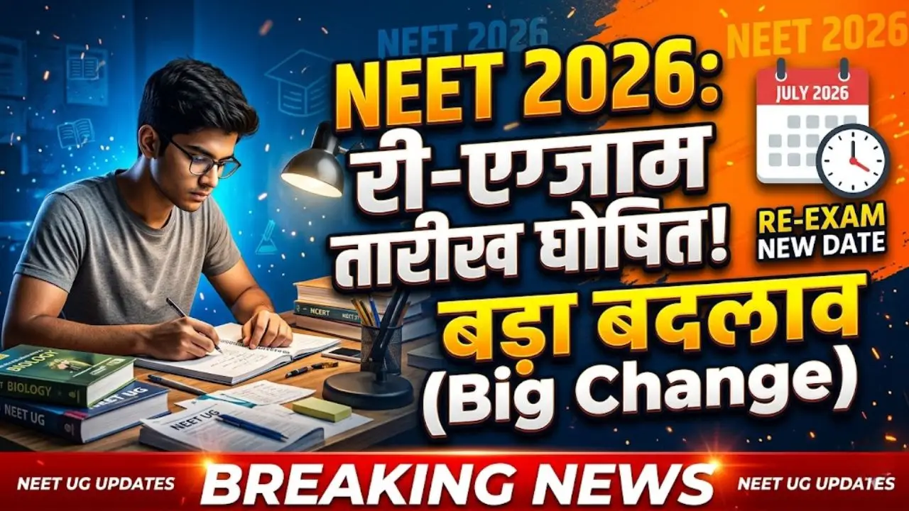 NEET 2026 री- एग्जाम तारीखों का ऐलान, जानें नया बदलाव