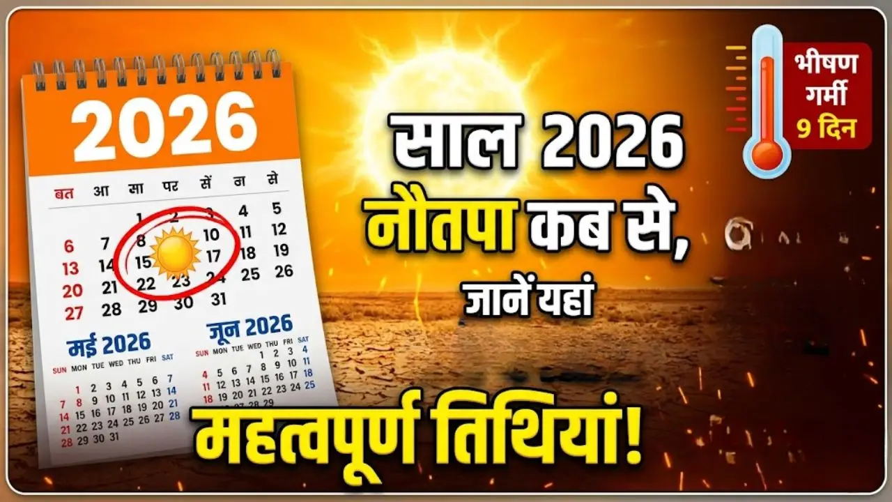 साल 2026 नौतपा कब से , जानें यहां