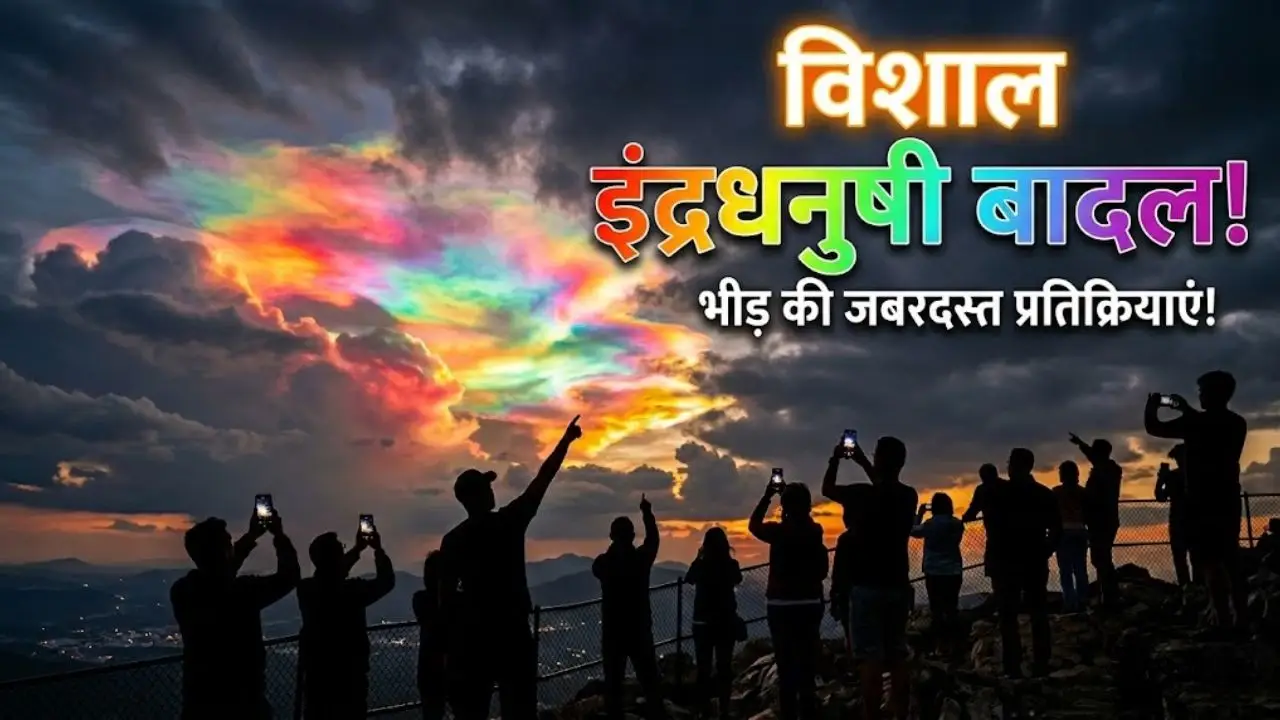 ‘रेनबो क्लाउड’ ने किया हैरान, सोशल मीडिया पर मचा तहलका
